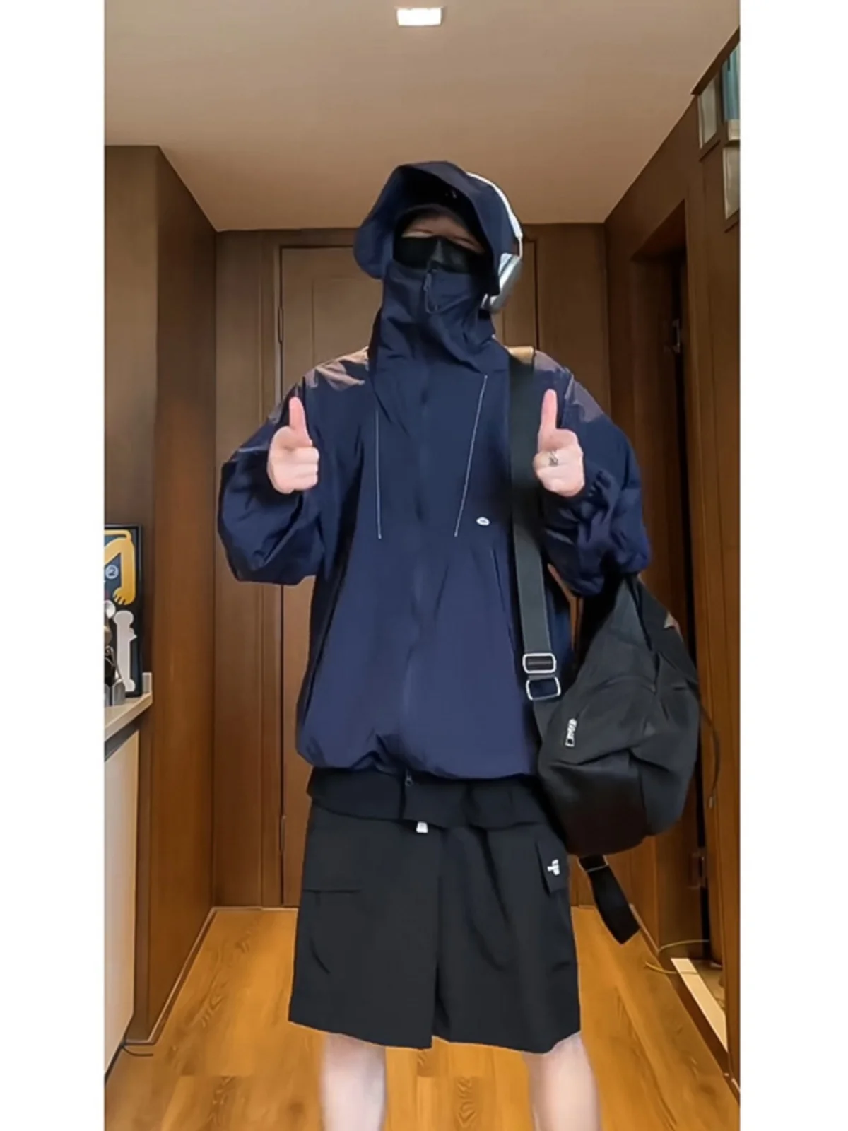 

Модная мужская летняя куртка с защитой от солнца в американском стиле, верхняя одежда из полиэстера и нейлона, ветрозащитное волокно Cosite