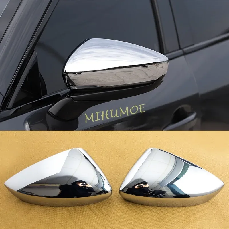 

Глянцевая хромированная автомобильная боковая крышка заднего вида для Mazda CX-30 CX30 DM 2020 2021 2022 2023 2024 2025 Накладки на зеркало заднего вида 2 шт.