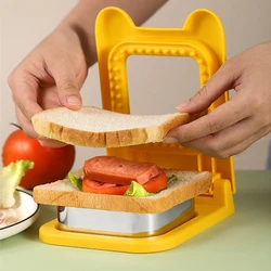 Square Sandwich Cutter and Sealer, Breakfast Toast Bread Maker Mold for Kids, Cookie Cutting Die, DIY Baking Accessories