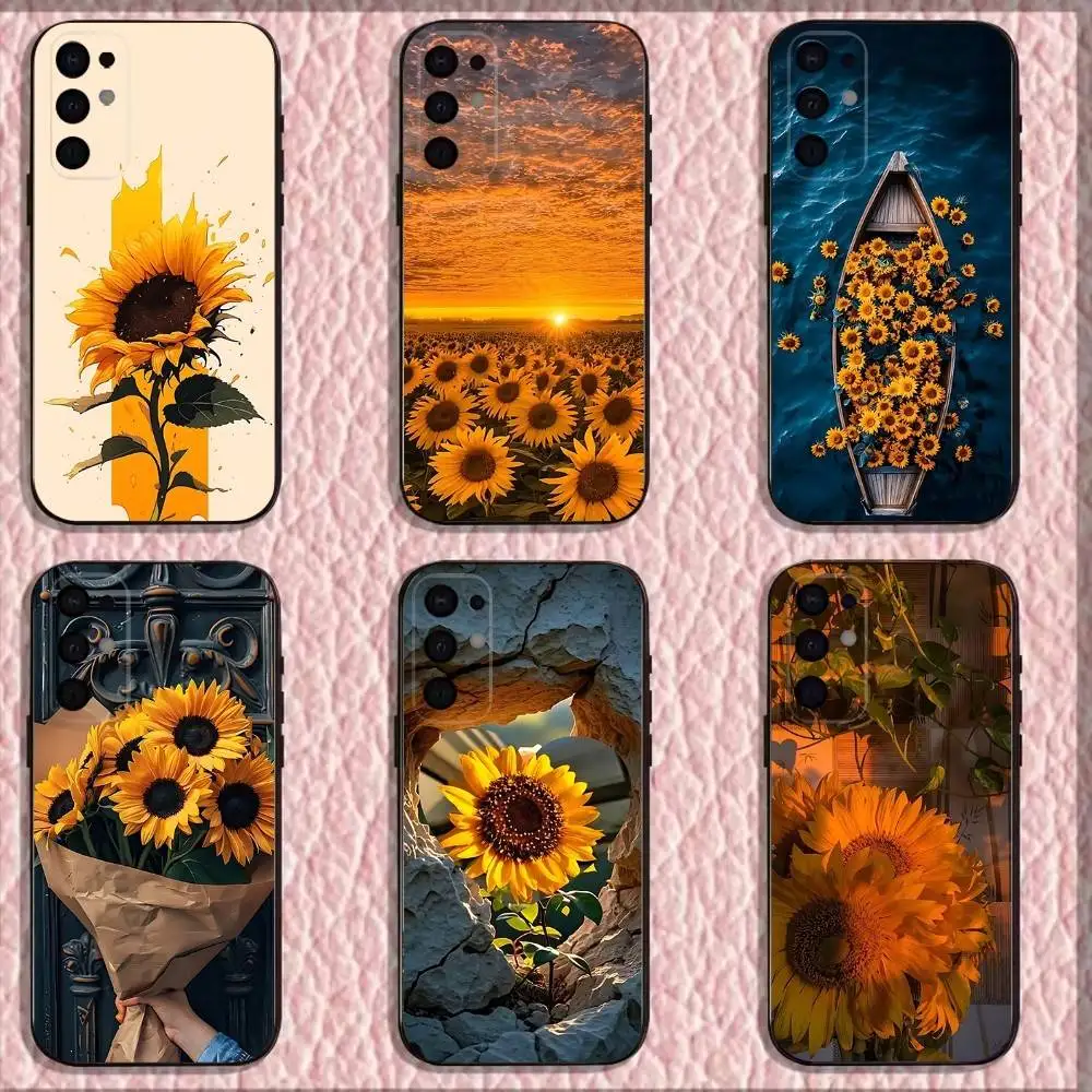 

Beautiful Yellow Sunflower Phone Case For Samsung S25,S24,S21,S22,S23,S30,Ultra,S20,Plus,Fe,Lite,Note,10,9,5G Black Cover