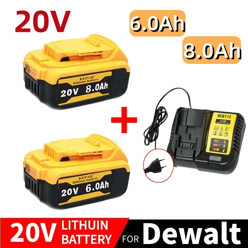 100% Original  20V Lithium Replacement Battery For Dewalt 18V DCB184 DCB200 DCB182 DCB180 DCB181 DCB182 DCB201 DCB206