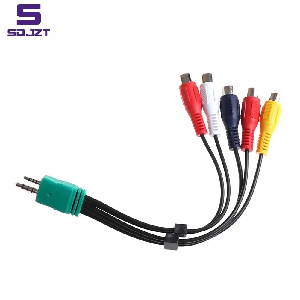 1pc 20cm 3.5mm + 2.5mm to 5RCA Audio Video AV Component Adapter Cable For Samsung LED LCD TV BN3901154W BN39-01154W