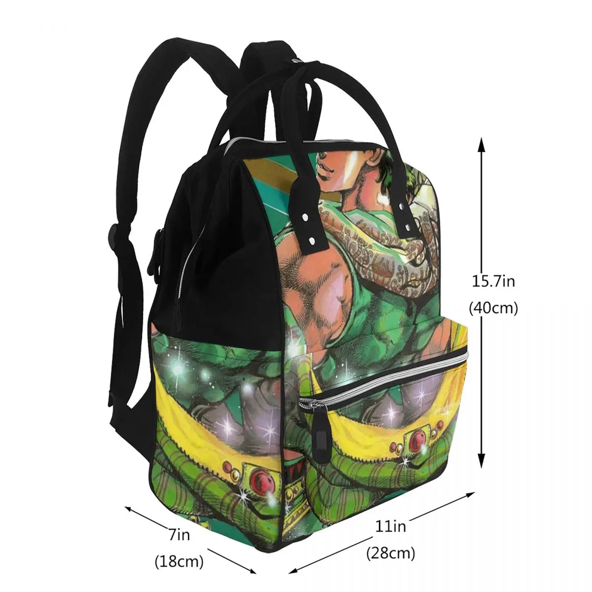 Jojo Bizarre Adventure Joseph Joestar Student Backpack School Bag Hiking Travel Daypack for Men Women Bookbag Shoulder Bags