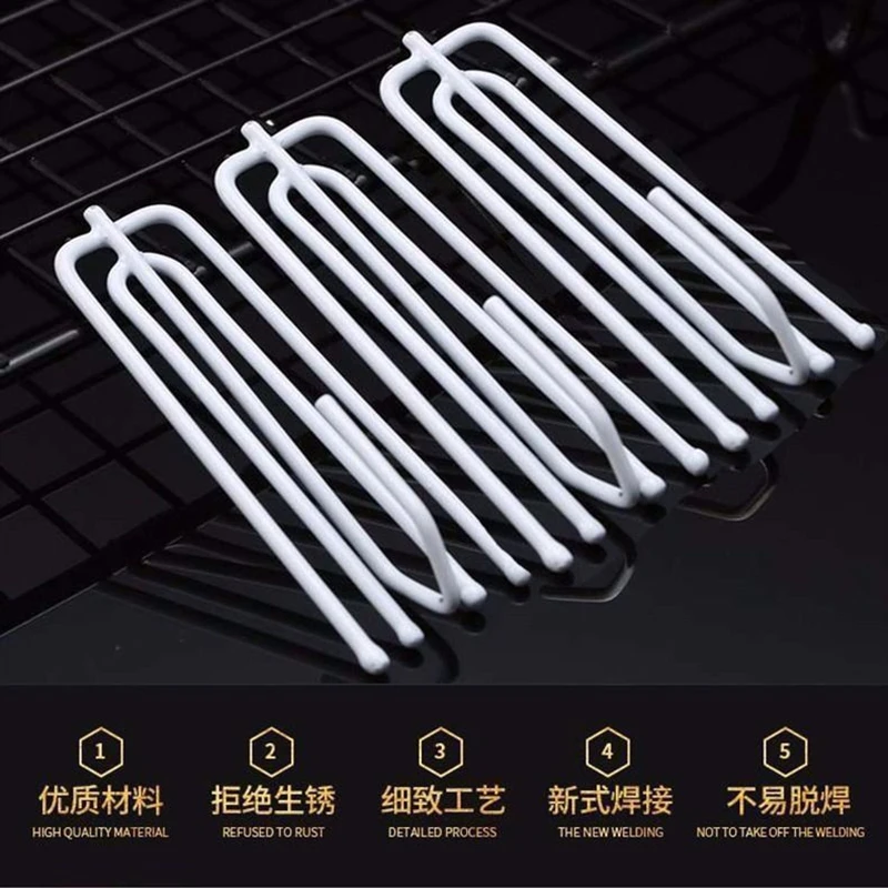 10/20pcs Four Fork Curtain Hooks Stainless Steel/Iron Anti-rust Curtain Cloth Ring Clamp DIY Home Curtain Hanger Accessories