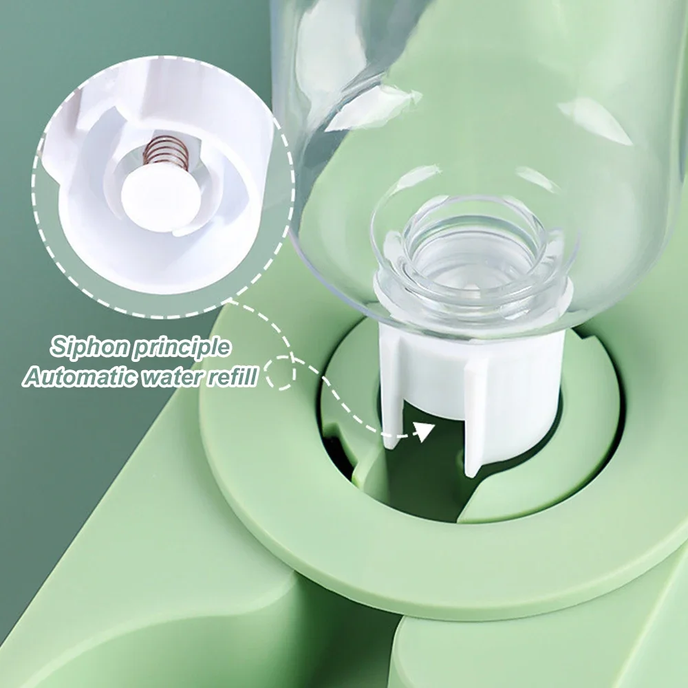 9KPet Rabbit Chinchilla Guinea Pig Food Bowl Auto Feeder All-in-One Splice Food Bowl Drinking Fountain Raised Standing Dish Bowl view 5