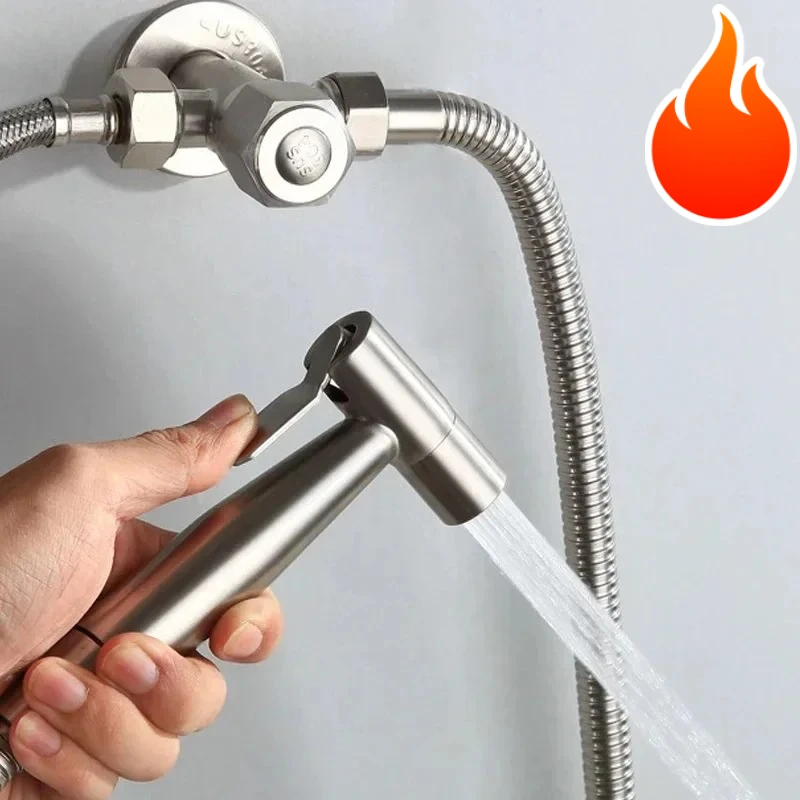 

Ручной держатель для биде, самоочищающийся набор пистолетов-распылителей для ванной комнаты с приспособлением для насадки для душа