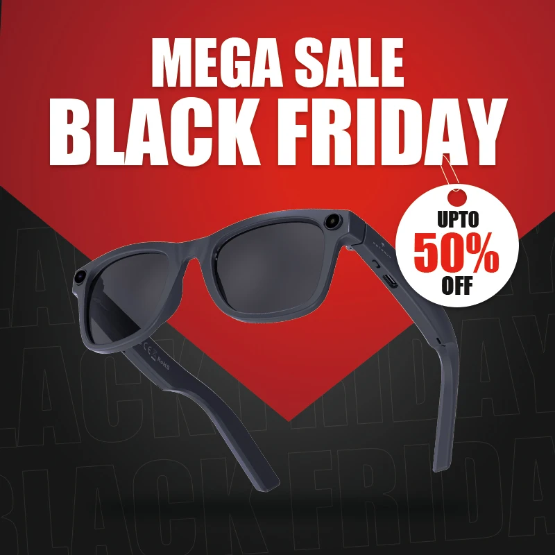 IMIKI AI النظارات الذكية مع كاميرا 8MP تسجيل الفيديو 100+ لغة ترجمة النظارات الشمسية بلوتوث دعوة الموسيقى تشغيل الرجال النساء