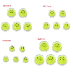 5Pcs Set Mini Bubble Levels Multipurpose Round Level Measurement Instrument 10mm*6mm/12mm*7mm/15mm*8mm/18mm*9mm