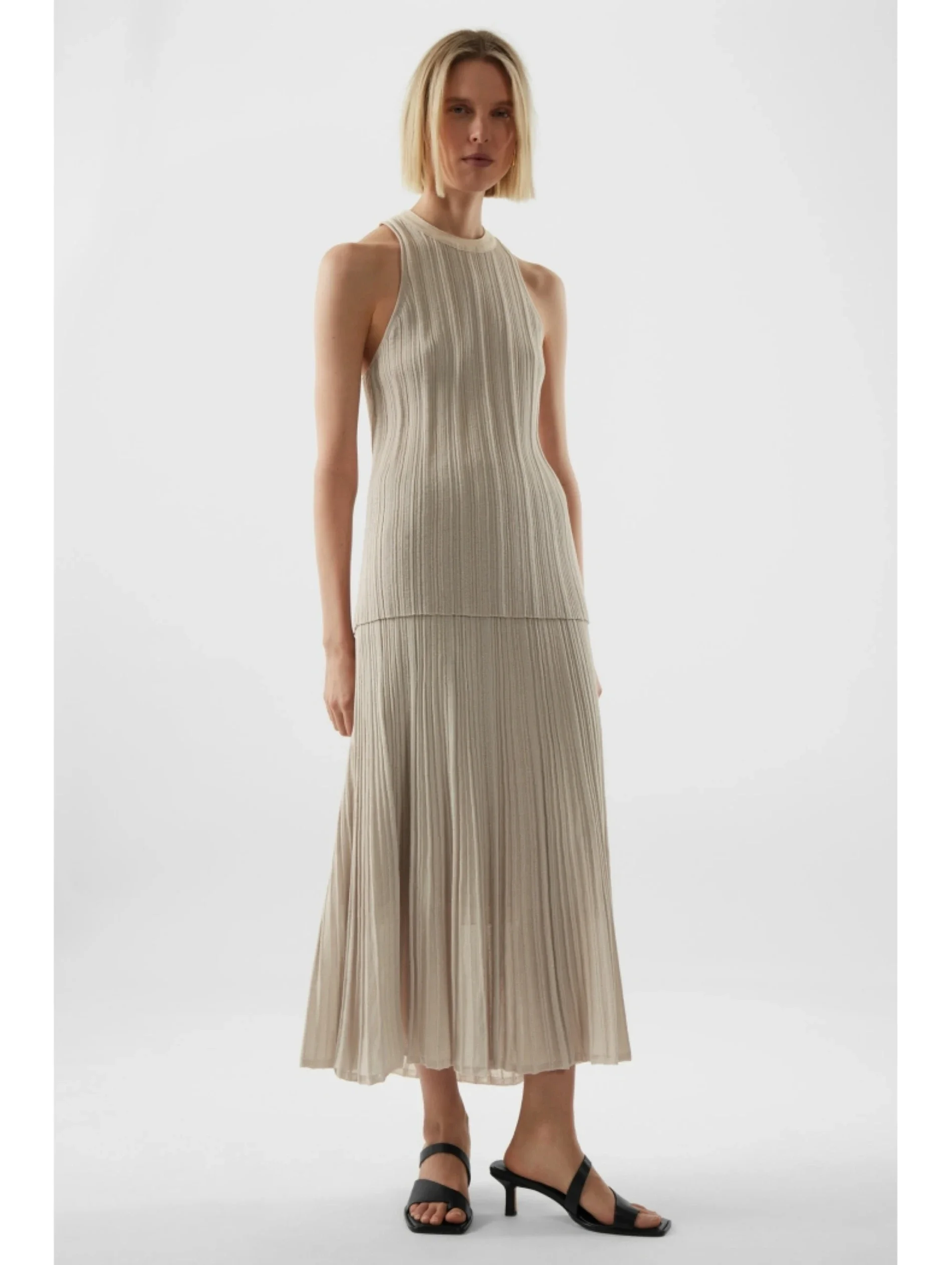 XIMIAN APPAREL 2026 YAZHIMEI Summer New Style of Ladies' Casual Fashion Standard A-Line Knitted Pleated Skirt