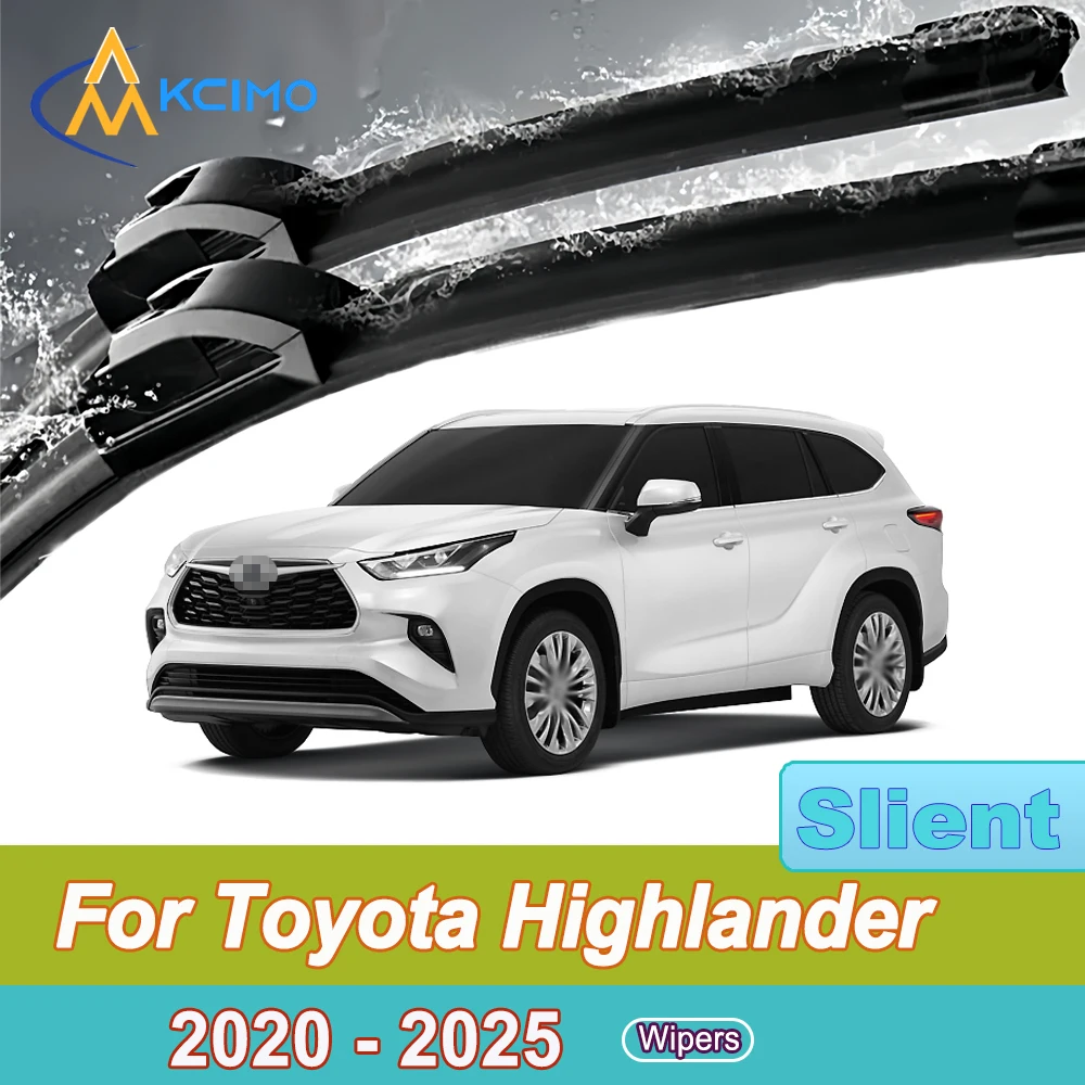 

2pcs Quiet Beam Wiper Blades for Toyota Highlander XU70 2020-2025 Silent Windshield Wipers with Quick Installation