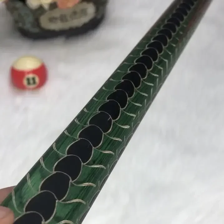 Billiard club, dragon scale four flowers, paint-free Chinese eight-ball snooker small head stick