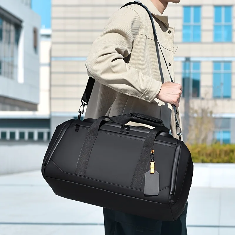 Borsone da viaggio di grande capacità: tessuto Oxford resistente, borsa da palestra sportiva notturna spaziosa ed elegante con scomparti multipli