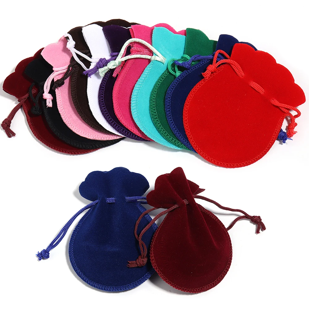 20pcs Gourd Velvet Gifts Bags Colorful Drawstring Jewelry Bags Storage Pouches For Wedding Party Gifts Packaging Bags