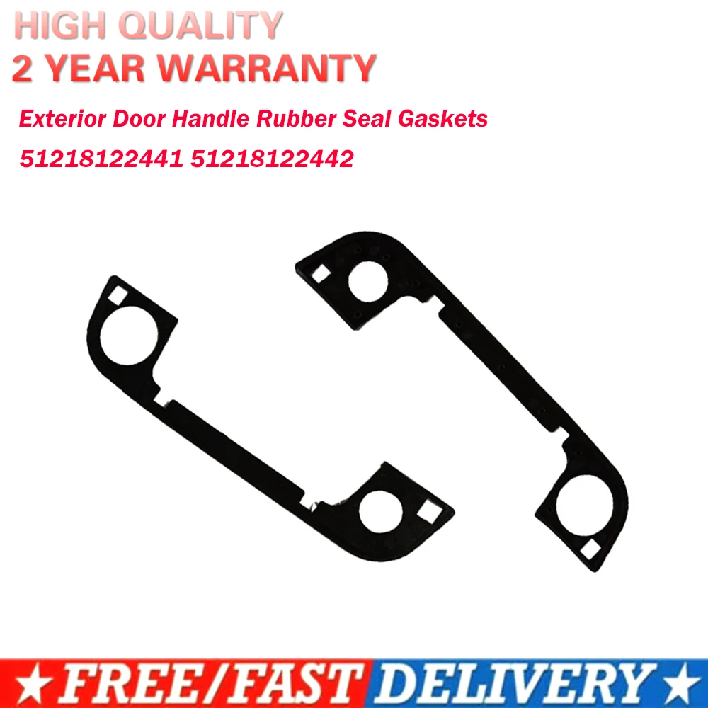 For BMW 3 5 7 Series E36 E34 E32 Z3 Car Exterior Set Left Right Door Handle Rubber Seal Gasket Black Door Rubber Seal Gaskets