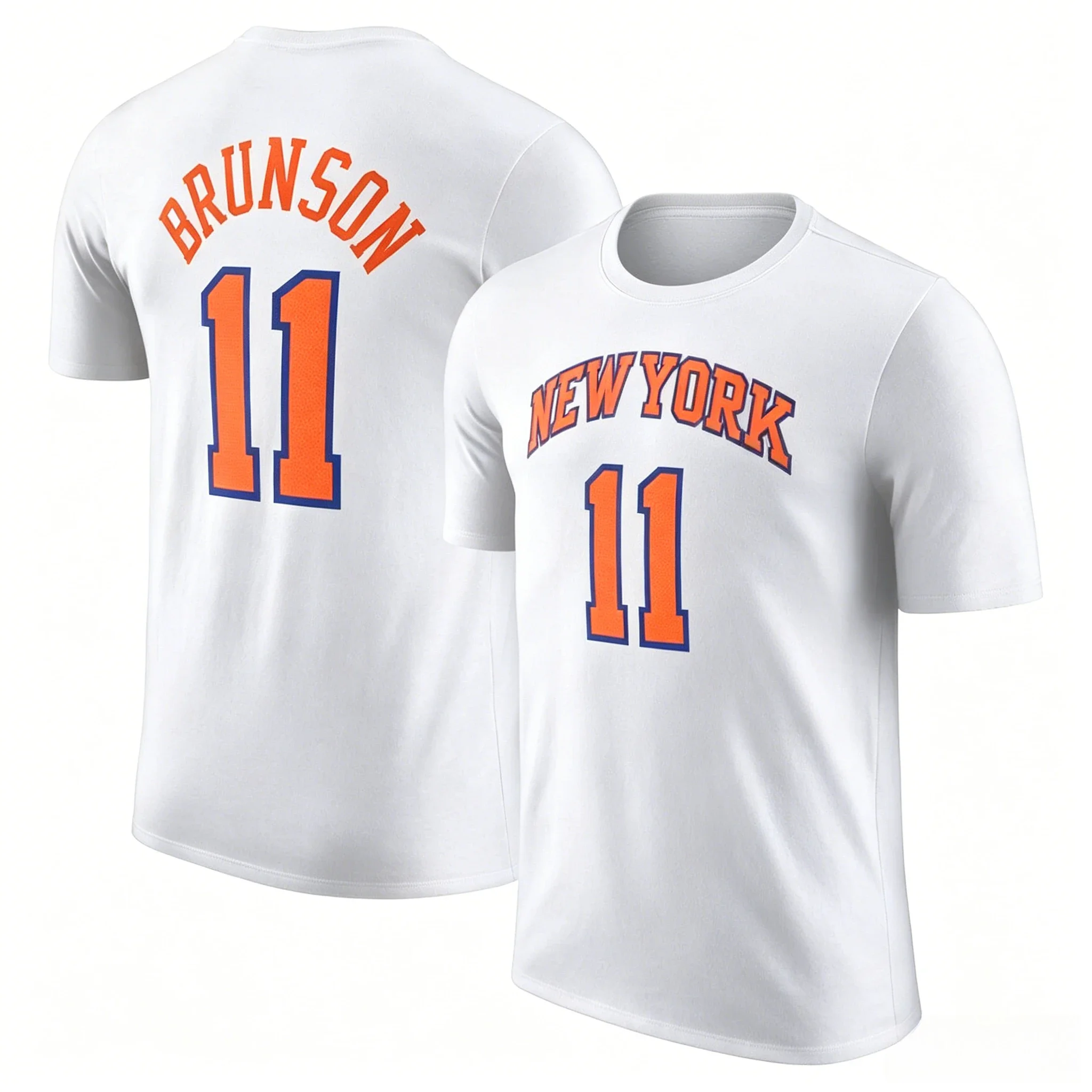 Brunson 11 Jersey Sweatshirt Breathable Tshirt New York Team 2026 Summer New 100%cotton Men Basketball Fashion Sports Shirt Tee