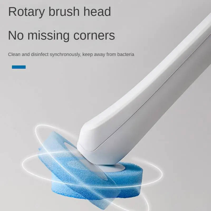 Toilet Cleaning Disposable Toilet Brush Set No Dead Angle Wall-mounted Throwable Replacement Head Disposable Toilet Brush Head