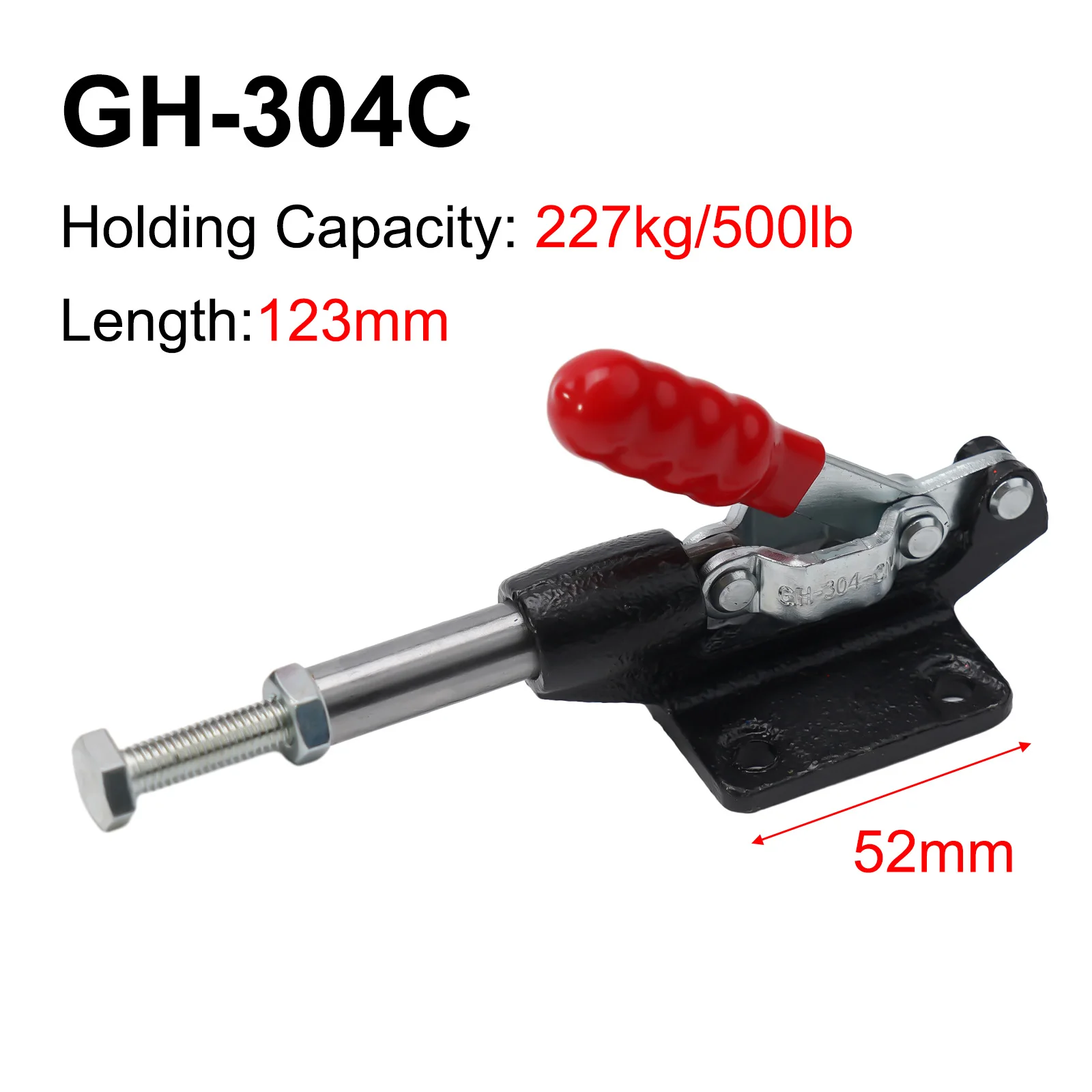 

GH-304C Toggle Clamp GH-305E Toggle Toggle Clamp 227kg-680kg 304C Fixed Clamping Hand Tools Set Push Toggle Clamp