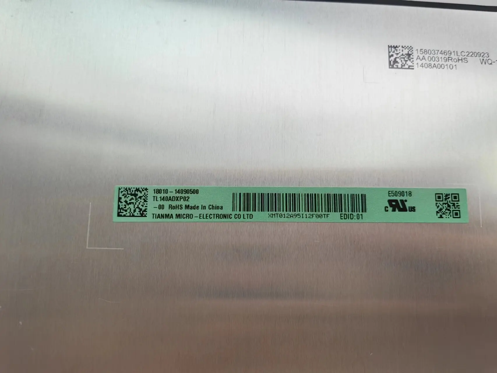 Imagem -03 - Substituição do Portátil Painel Lcd Matrix 2560x1600 Edp Tl140adxp02 Tl140adxp0200 165hz 140