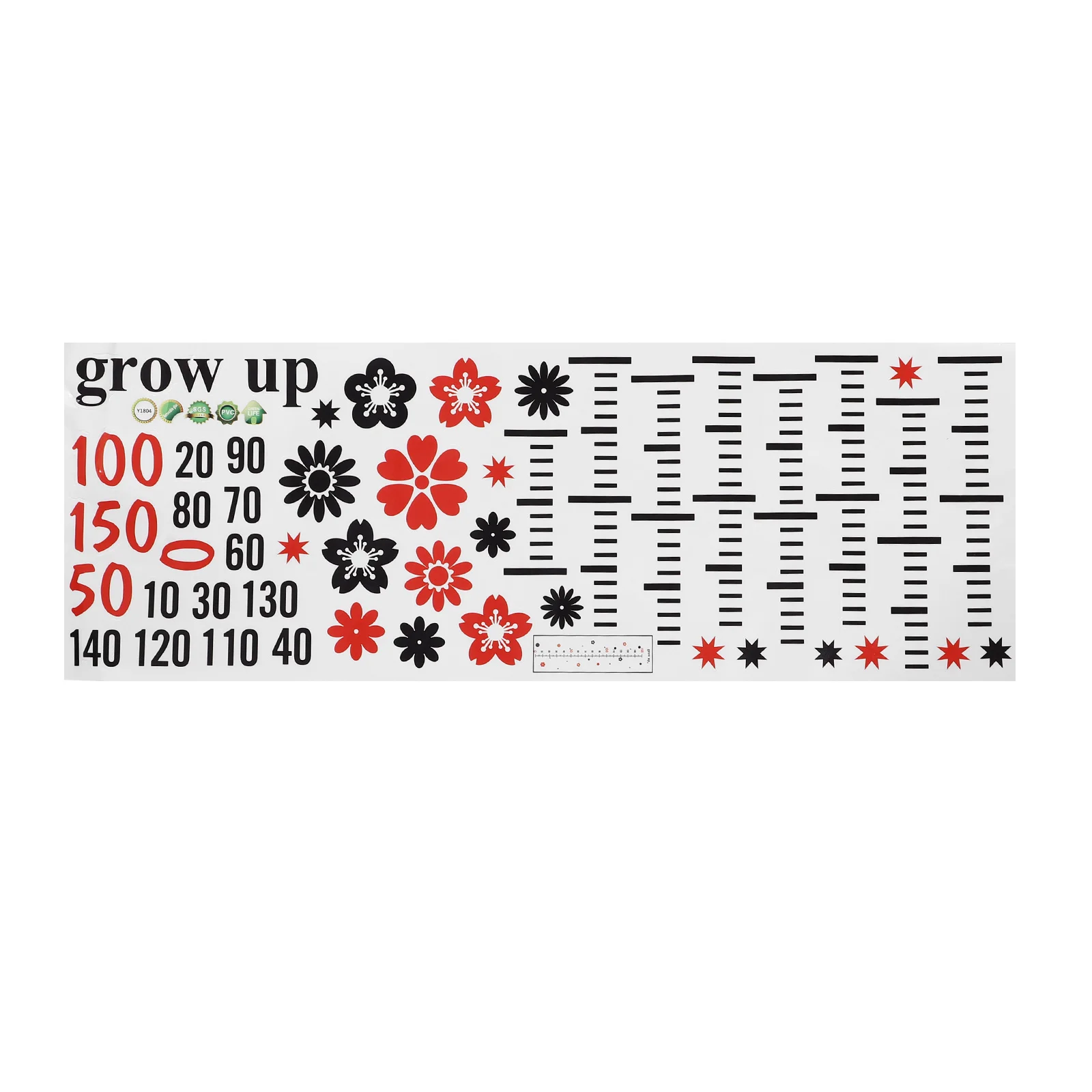 

Cute Animal Growth Chart Wall Stickers Self Adhesive Height Measurement Decals Nursery Bedroom Room Decor Heart Pattern