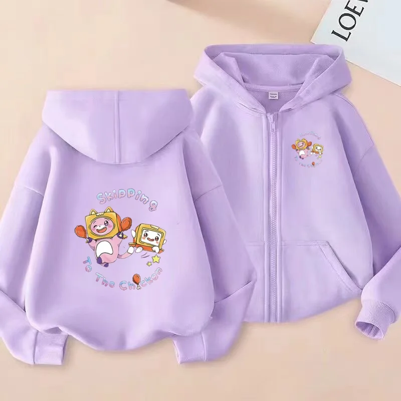 

Children's Learning Stationery Anime Sweatshirt Zipper Style Letter Hoodie Fashion Cardigan Girls Boy 3-12Yeas Casual Loose Coat
