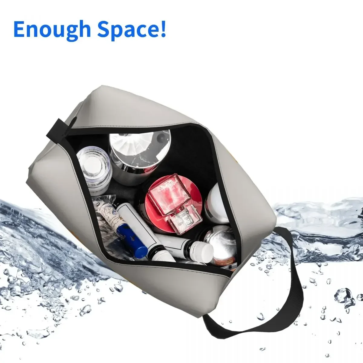 Custom Kawaii Poodle Head Toiletry Bag for Women Cute Puppy Dog Makeup Cosmetic Organizer Ladies Beauty Storage Dopp Kit Case image 5