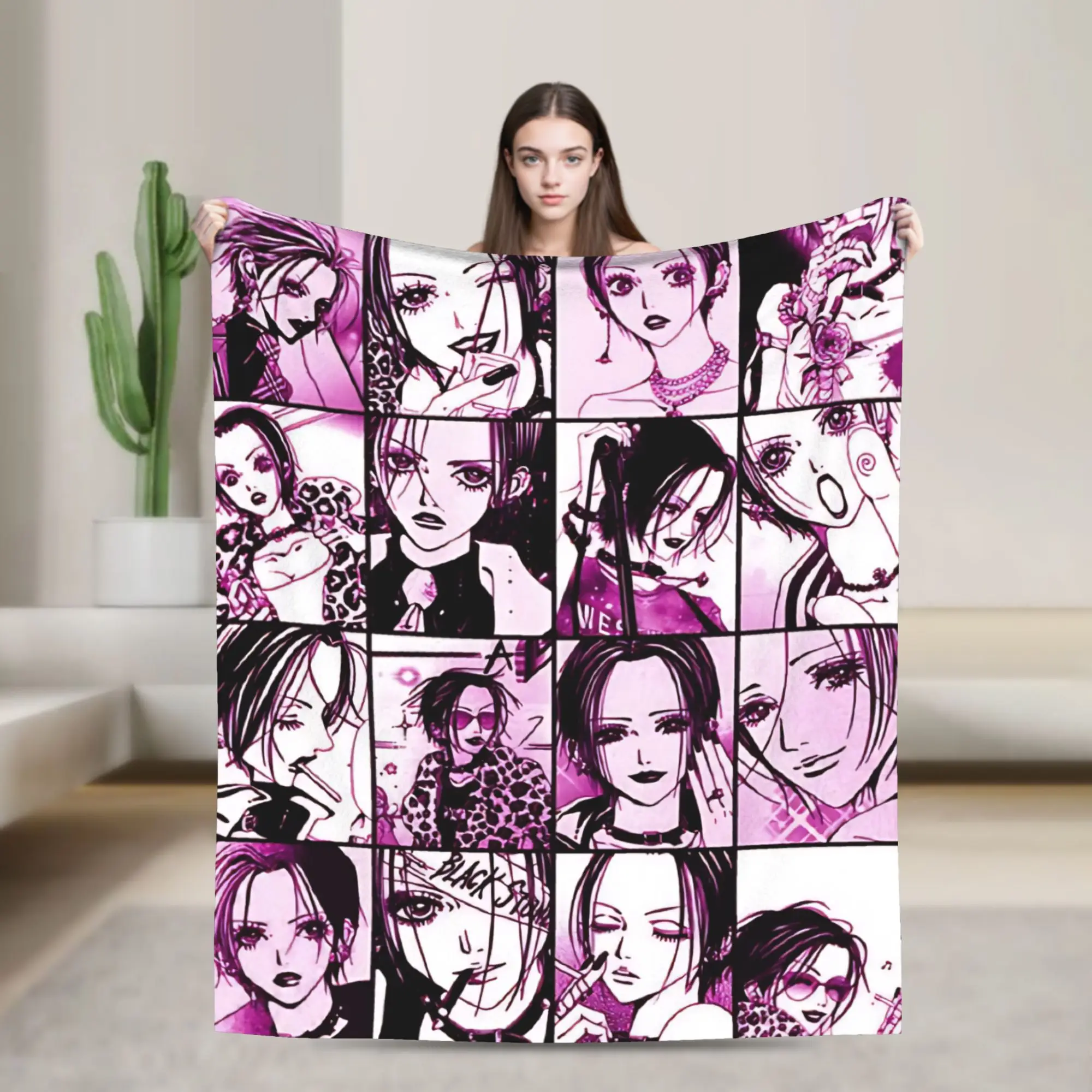 Nana Osaki Manga Blanket Anime Flannel Throw Blankets Bedding Couch Printed Soft Warm Bedspread