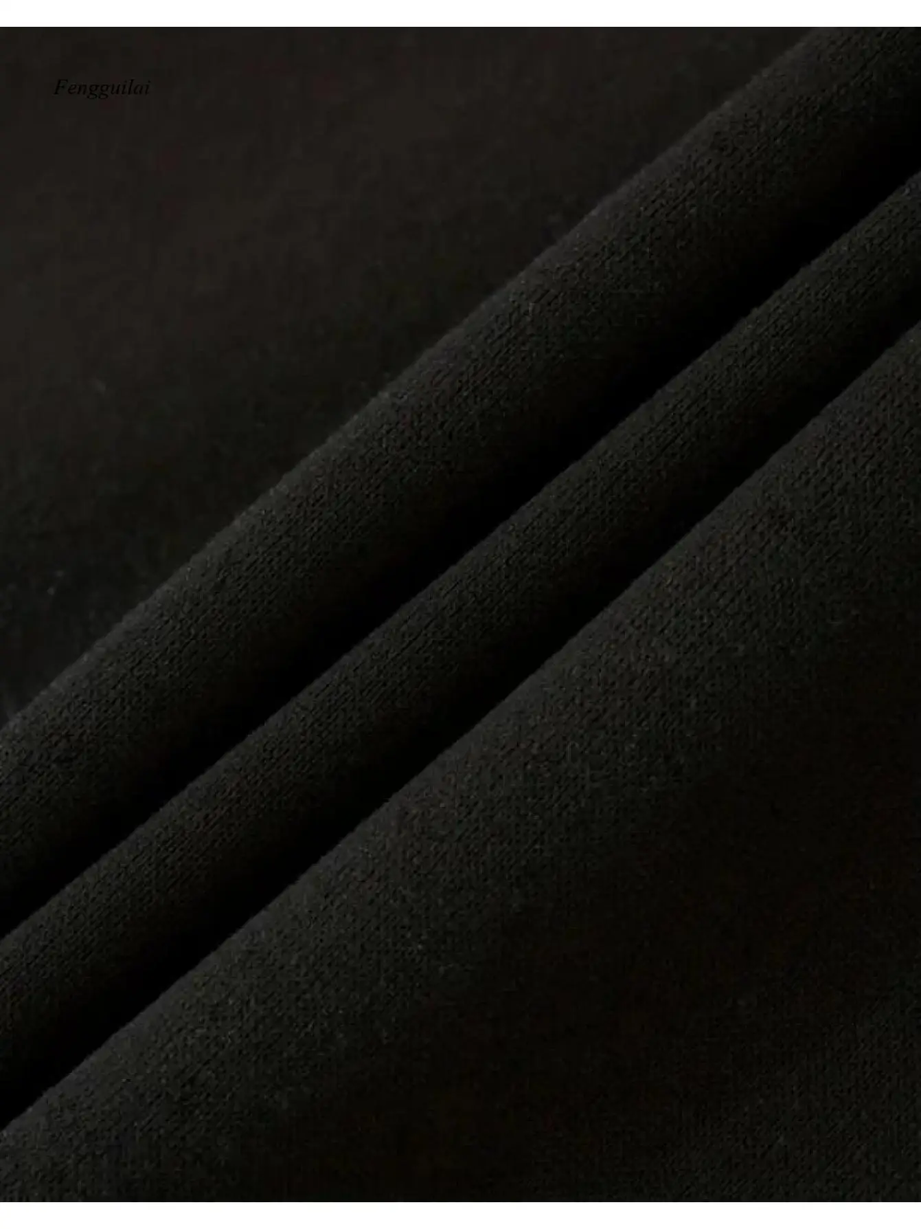 هوديي - سويت شيرت أسود/أبيض بطباعة أمامية وخلفية تشبه الأزهار، بلوفر من القماش الناعم مع غطاء رأس برباط للمناسبات غير الرسمية