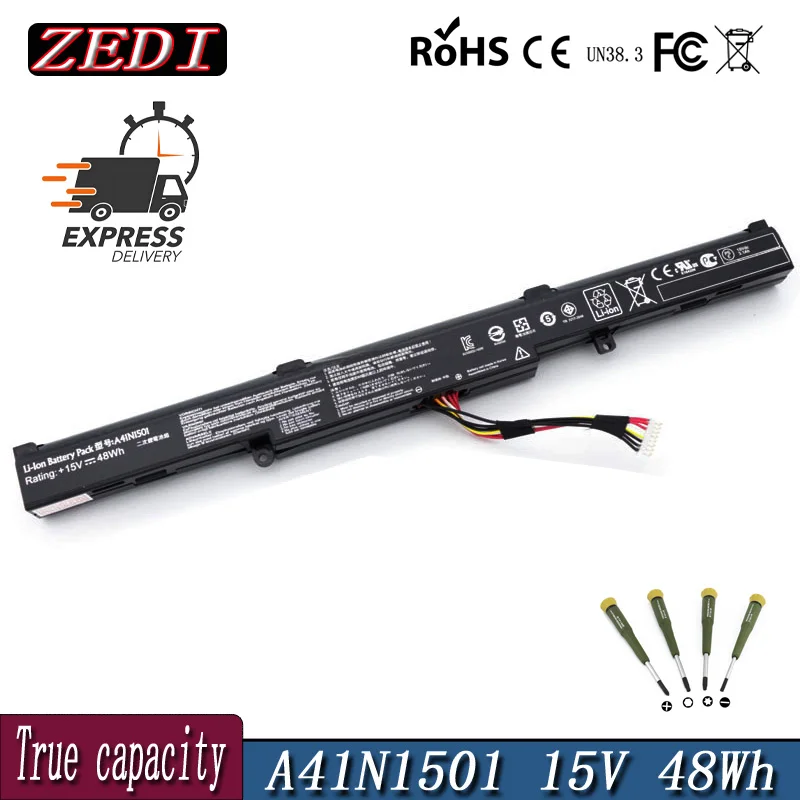 

ZD A41N1501 A41LK9H laptop battery for ASUS ROG GL752VW GL752VW N552V N552VX N752VX GL752VW-T4108D GL752VW-2B GL752VL-1A N551VW