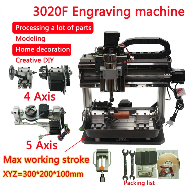 彫刻機3020f 3/4/5軸,日曜大工のルーター,掘削およびフライス加工用,家の装飾用 - AliExpress