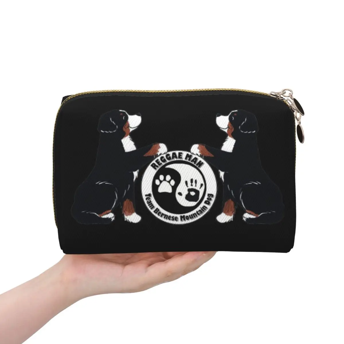 

Starry Night Bernese Mountain Dog Women Cosmetic Bag Travel Makeup Organizer Pouch Toiletry Storage Dopp Kit Box