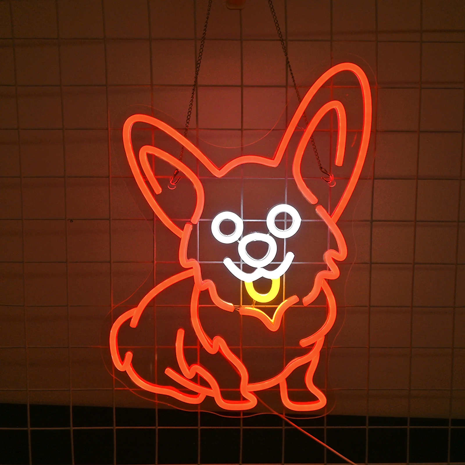 

Corgi Dog Red Neon Sign Animal Led Neon Light for Bedroom LED Signs Corgi Lovers Home Wall Decor Decor Pet Shop Birthday Gifts