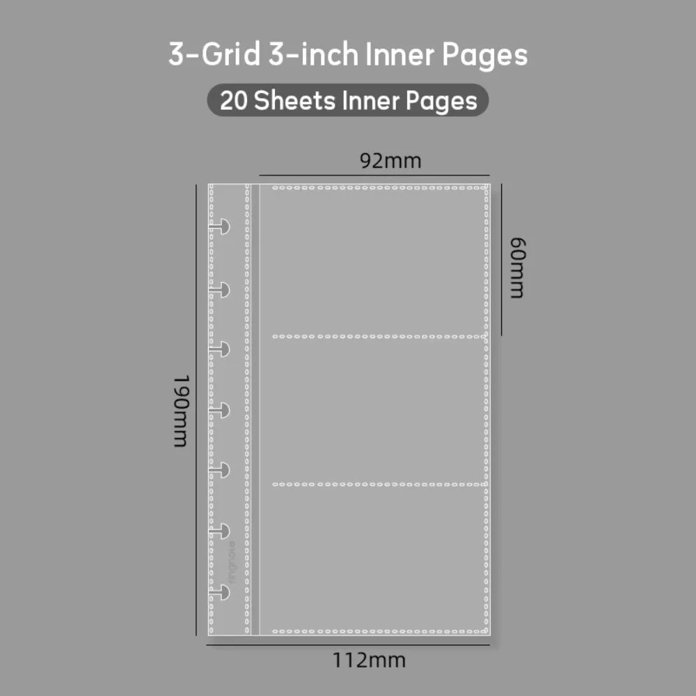 High Quality Mushroom Hole Photocards Holder Vertical Loose Leaf Photo Album Transparent Idol Card Collection Binder