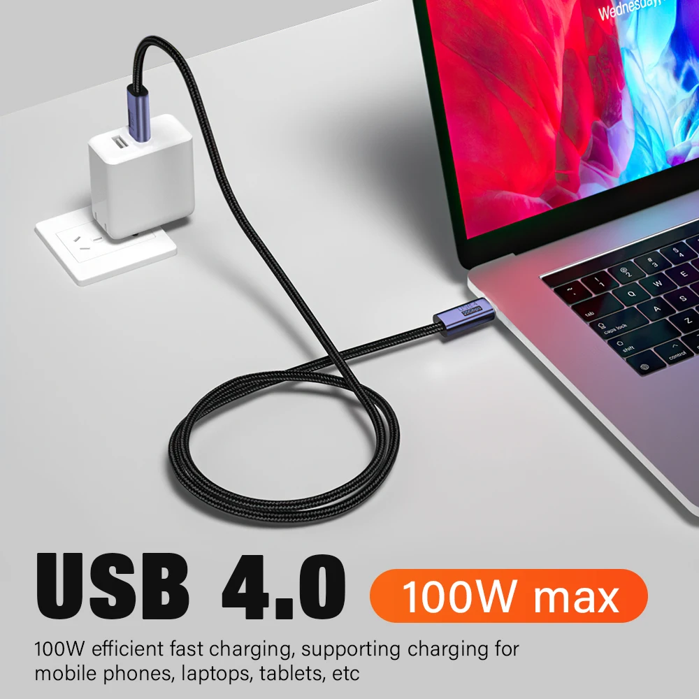 USB 4 Type C To C Cable For iPhone 15 Pro Max Macbook Samsung Hard drive TV Data 20Gbps Charger 100W Video 8K 4K 120HZ USBC 4.0