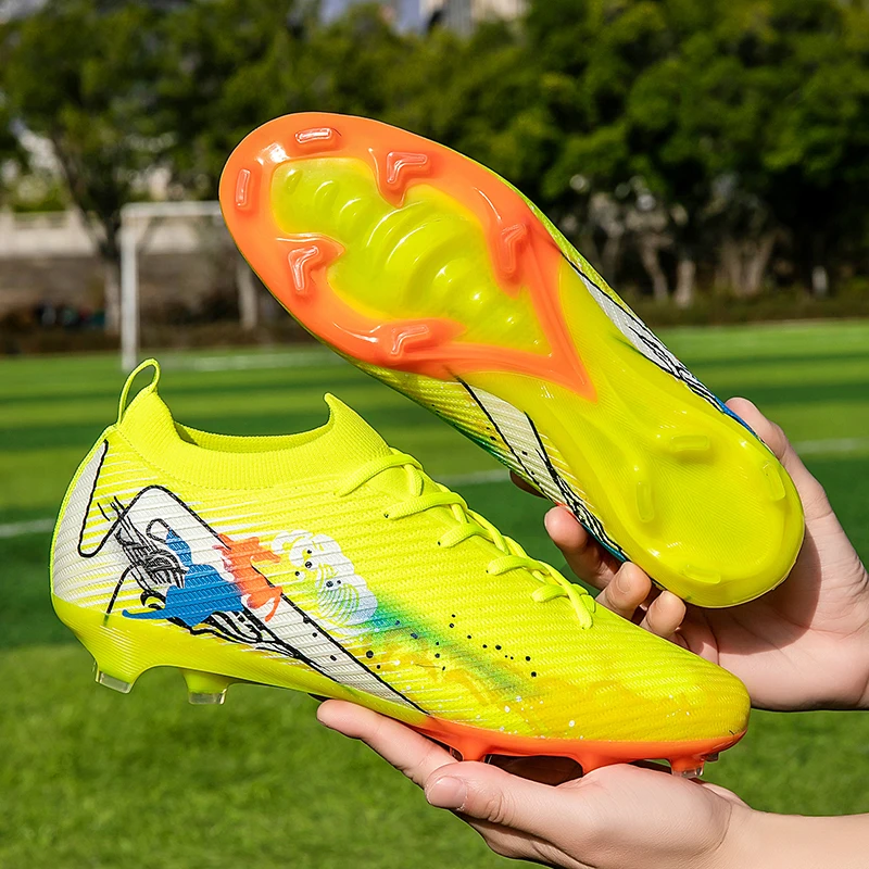 

Новые мужские футбольные бутсы, бутсы для тренировок на открытом воздухе, спортивные футбольные бутсы с длинными шипами, удобные дышащие нескользящие бутсы для взрослых для мальчиков