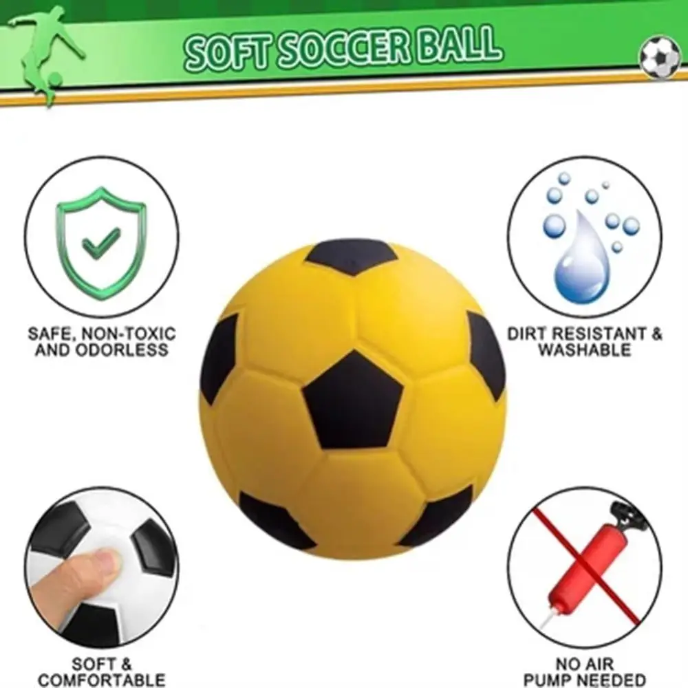 The Handleshh Silent Football ลูกฟุตบอลโฟมเสียงรบกวนต่ําน้ําหนักเบากีฬากลางแจ้งสําหรับเด็ก