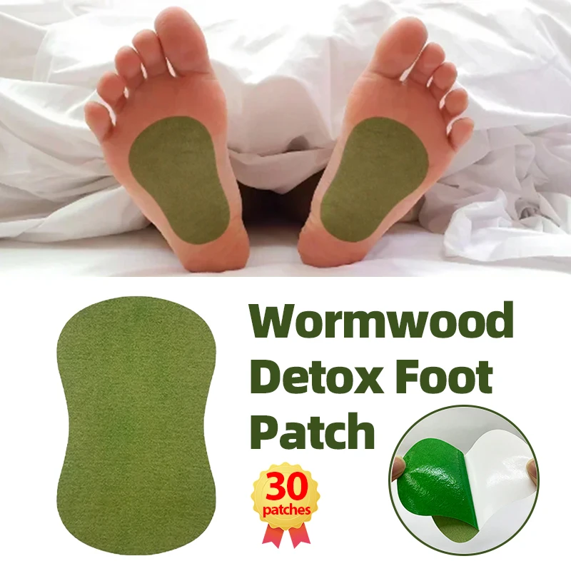 Detox Foot Patches Natural Wormwood Deep Cleansing Stress Relief Help Sleeping Body Toxin Detoxification Feet Pads 10/20/30pcs