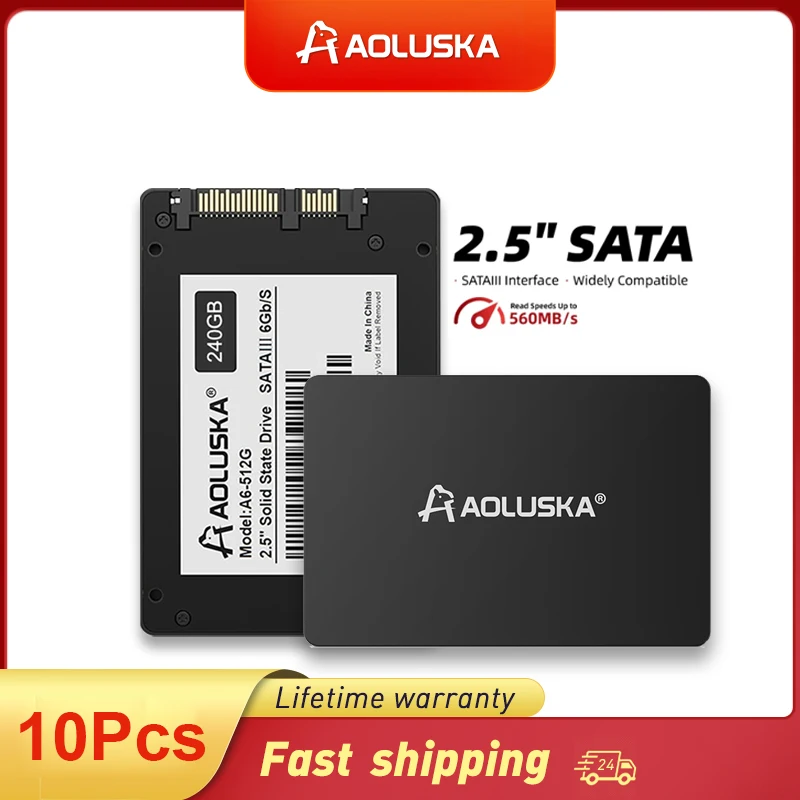 10 Uds 2,5 "SATA 3 SSD 1 TB 256GB 512GB 128GB unidad de estado sólido 1TB HDD SATA3 PC disco duro 480GB 500GB 240GB para ordenadores portátiles