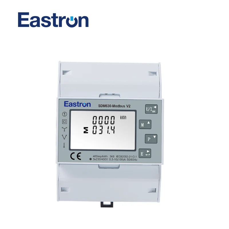 

SDM630Modbus V2, Multi-Function Power Analyser, 1p2w 3p3w 3p4w, Pulse Output RS485 PV Solar System Available, NON-MID