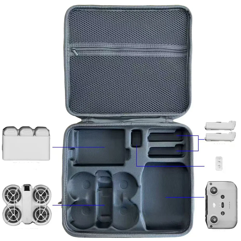 Hard Carrying Case for DJI Neo Drone Travel Organizer Crossbody Bag with Shoulder Strap for DJI Neo Fly More Combo Accessories