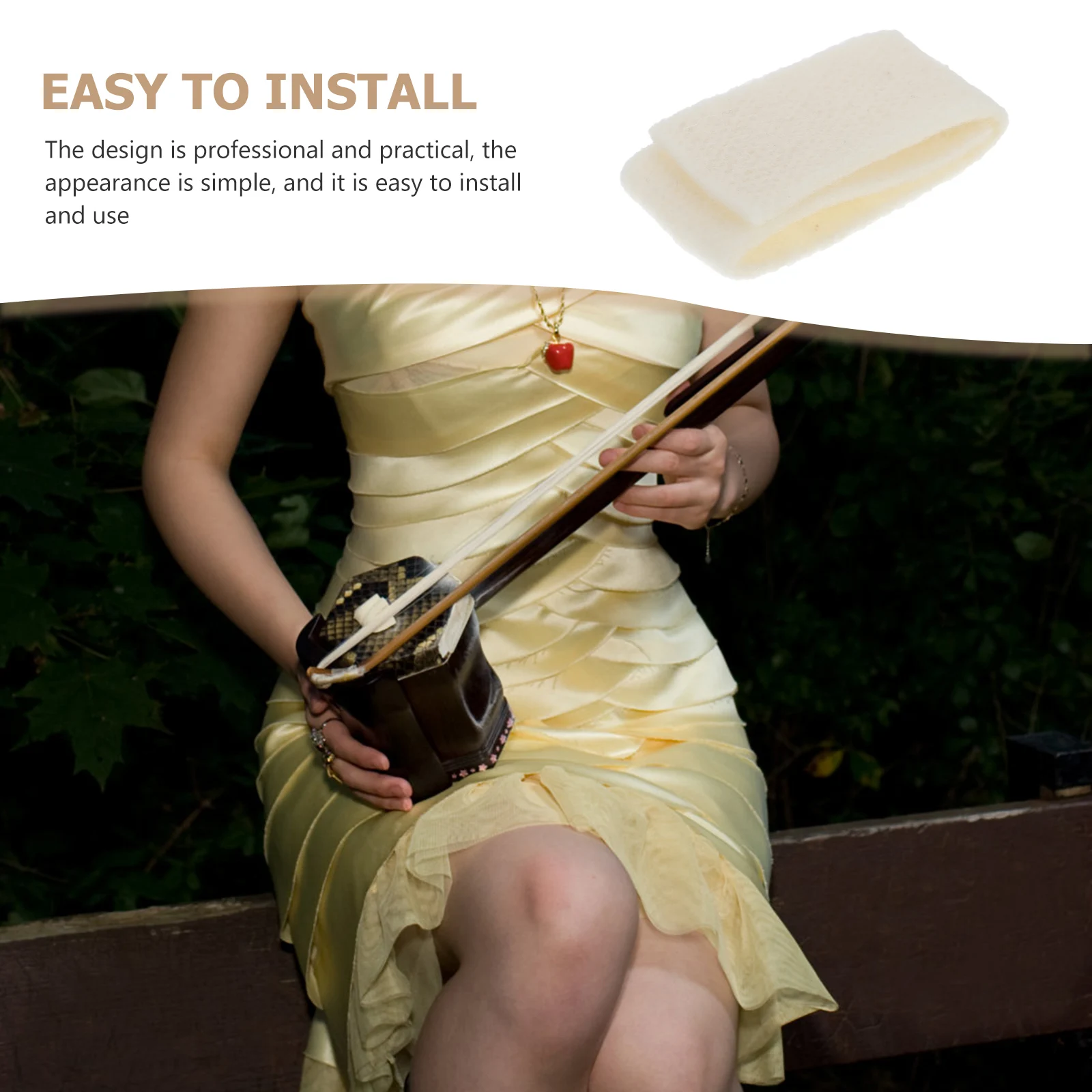 

4 Pcs Erhu Sound Filter Pad Accessories Pads Noise-absorbing Mute Wool Instrument