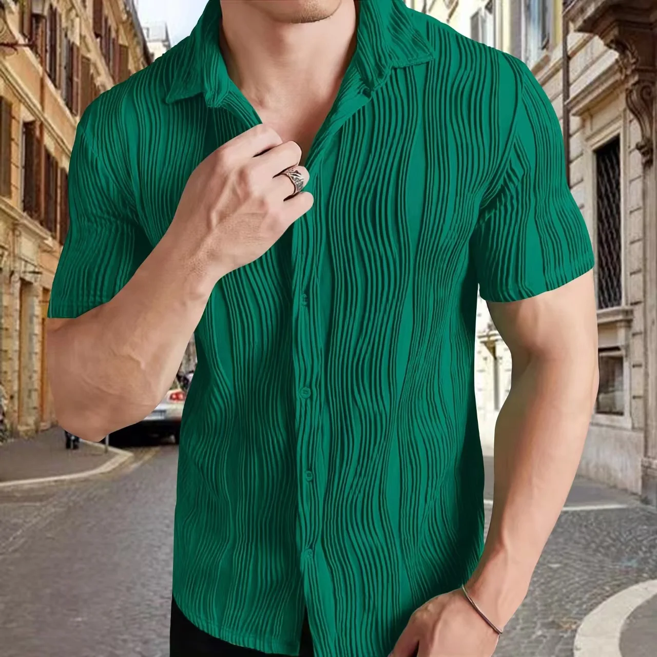 

Men's Fashion Casual Breathable Short Sleeve Shirt