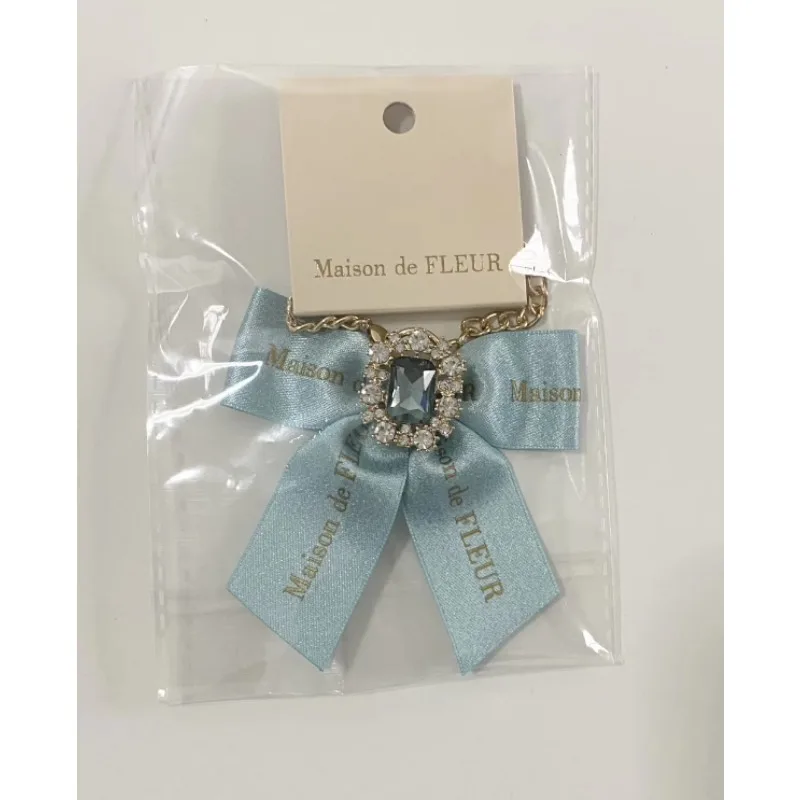 Y2k Lolita Bag Pendant Decor Accessories Imitation Pearl Bow Key Ring Ribbon Rhinestones Keychain Cute Accessary