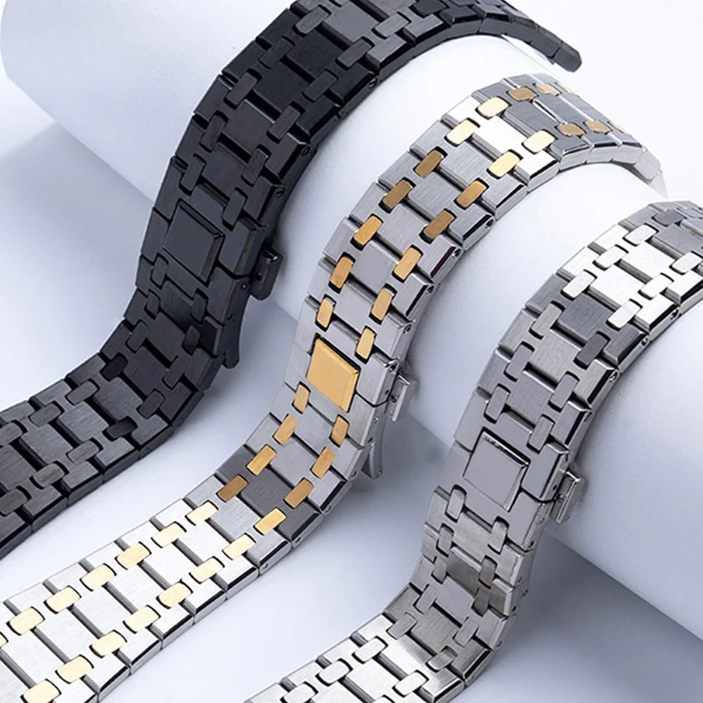 22 MM paslanmaz çelik şerit Samsung Galaxy izle 3 45mm 46 Huawei GT5/3Pro 46mm gt4 Seiko için Metal Kayış Amazfit GTR