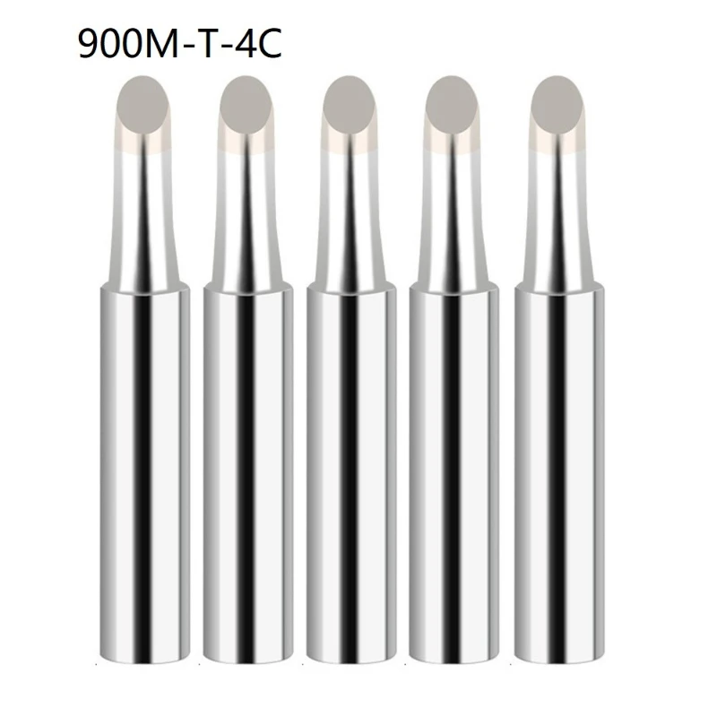 5Pcs 900M-T Copper Soldering Iron Tips IS/I/B/K/SK/2.4D/3.2D/1C/2C/3C/4C Lead-Free Welding Tips Head