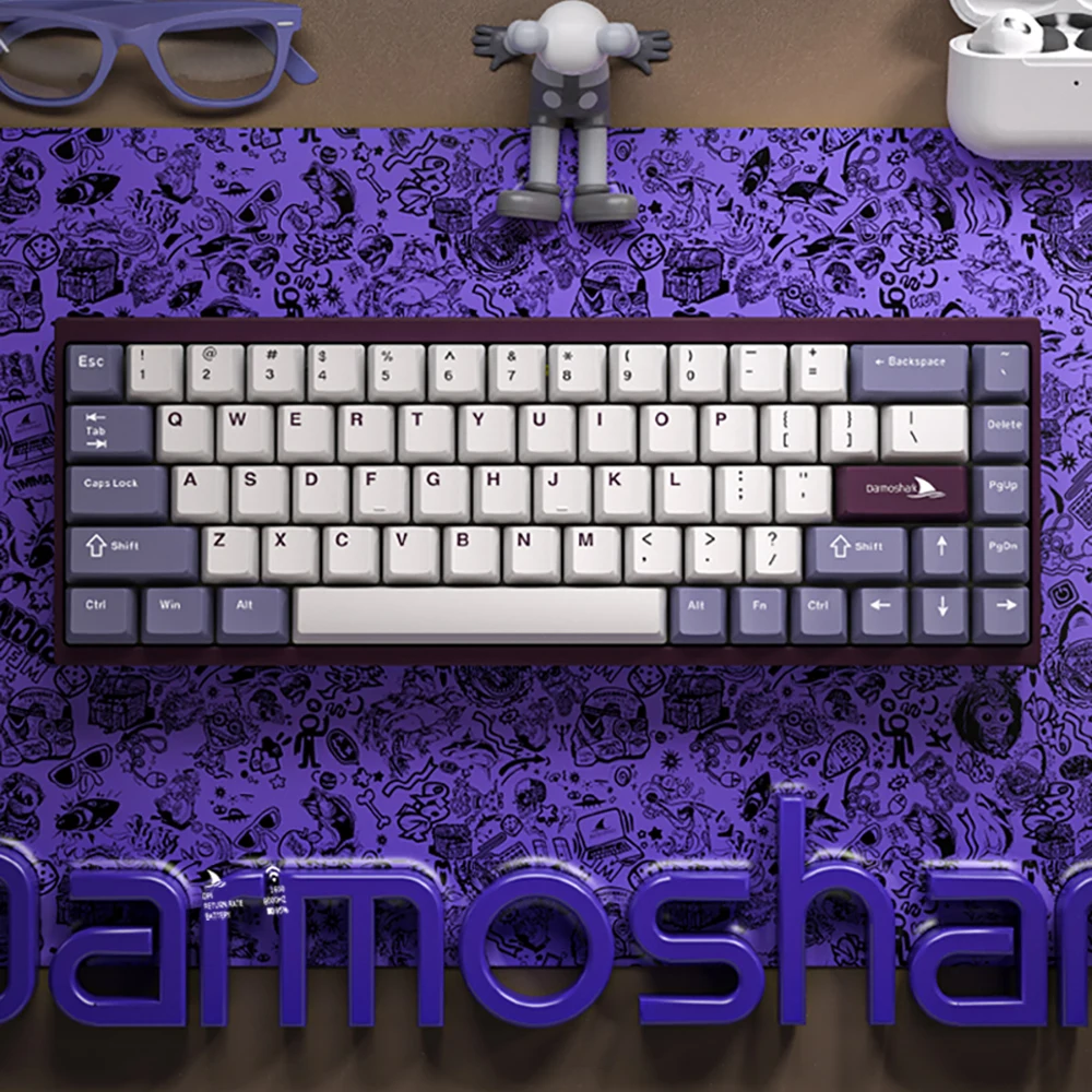 Darmoshark KT68pro Wired Gaming Mechanical Keyboard Hot Swap 68 Keys Aluminum Alloy Magnetic Axis Kailh Switch PC Gamer Office