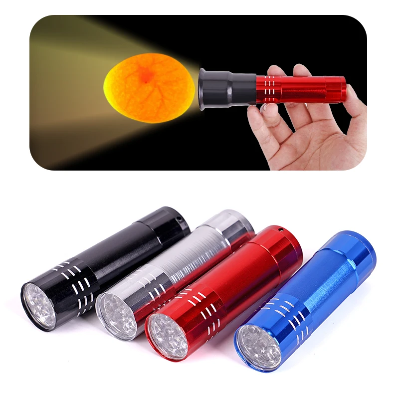 New Incubator Eggtester Egg Candling Lamp 9 LED Super Cold Incubation Equipment Chicken Tool 1Pcs