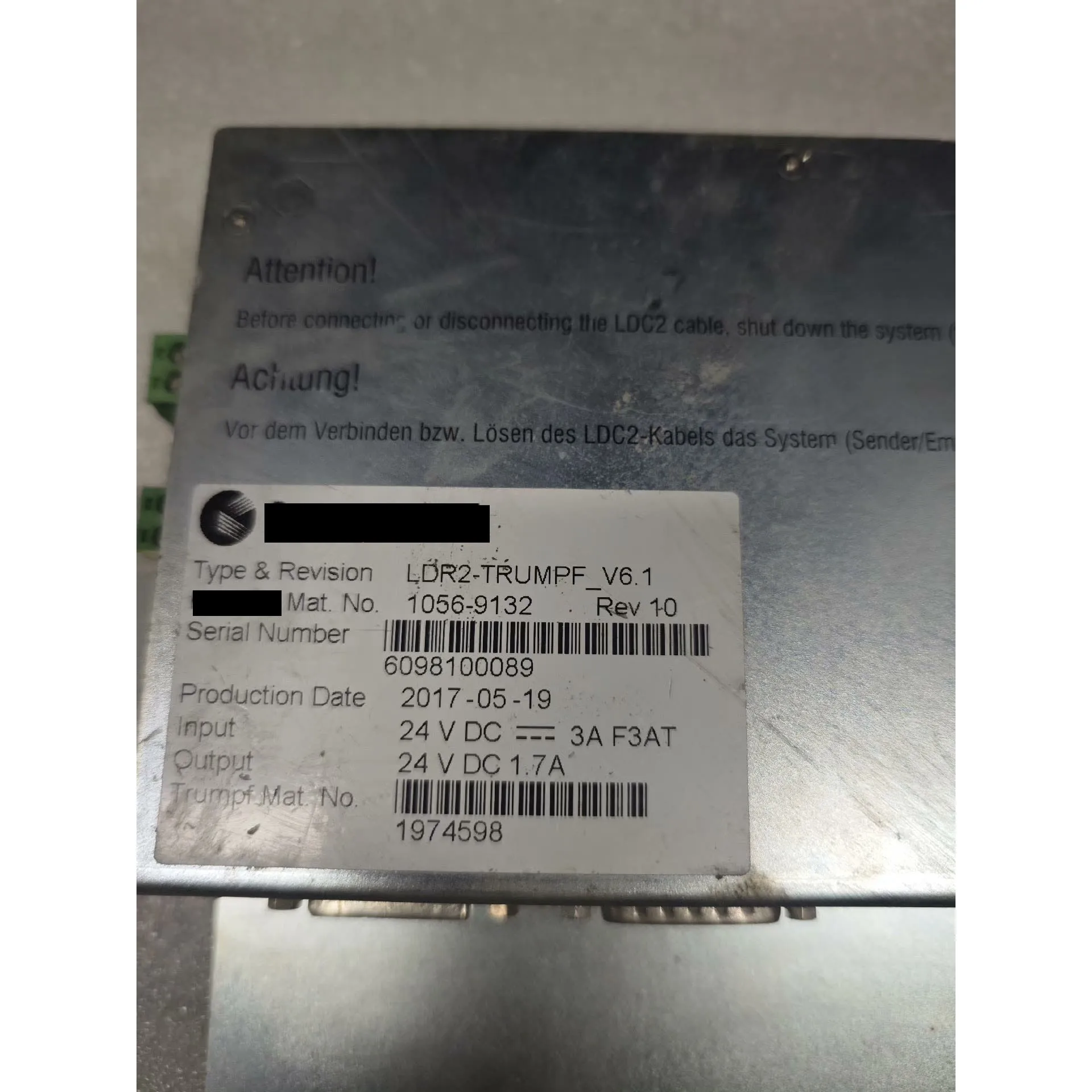 Sistema de controle LDR2-TRUMPF V6.1 com garantia