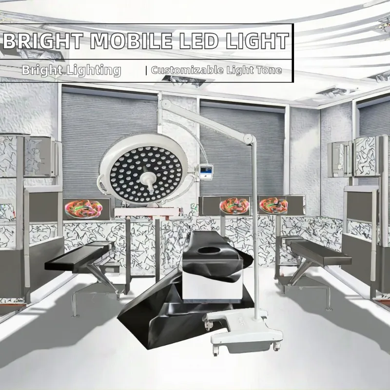 Electric Mobile LED Operating Lights Hospitals Metal High CRI 96 4000K Adjustable