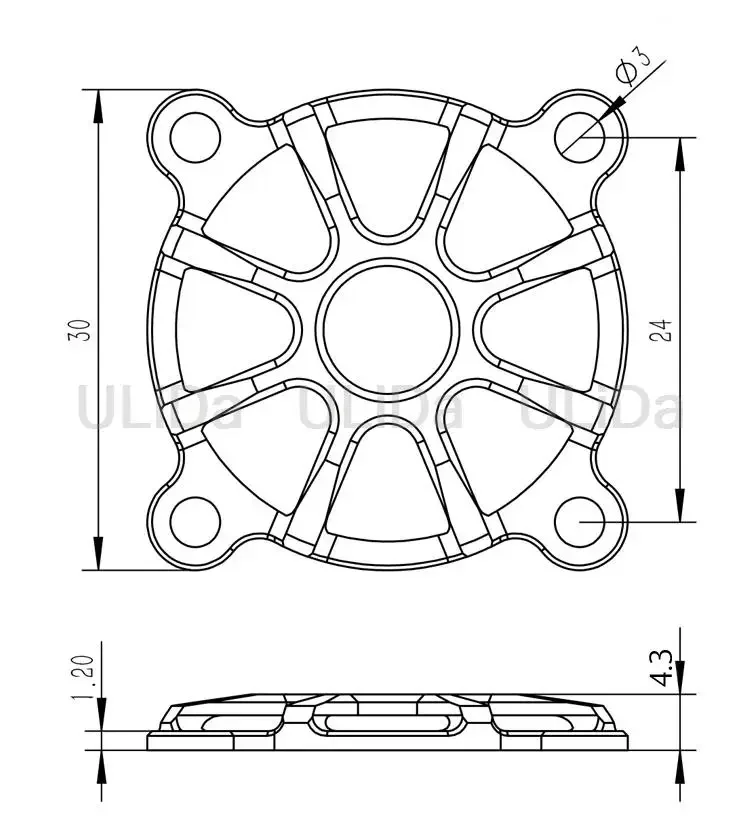 30mm metalowy do silnika pokrywa wentylatora chłodząca osłona zabezpieczająca dla DIY zdalnie sterowanych modeli RC samochód/łódź Crawler Model