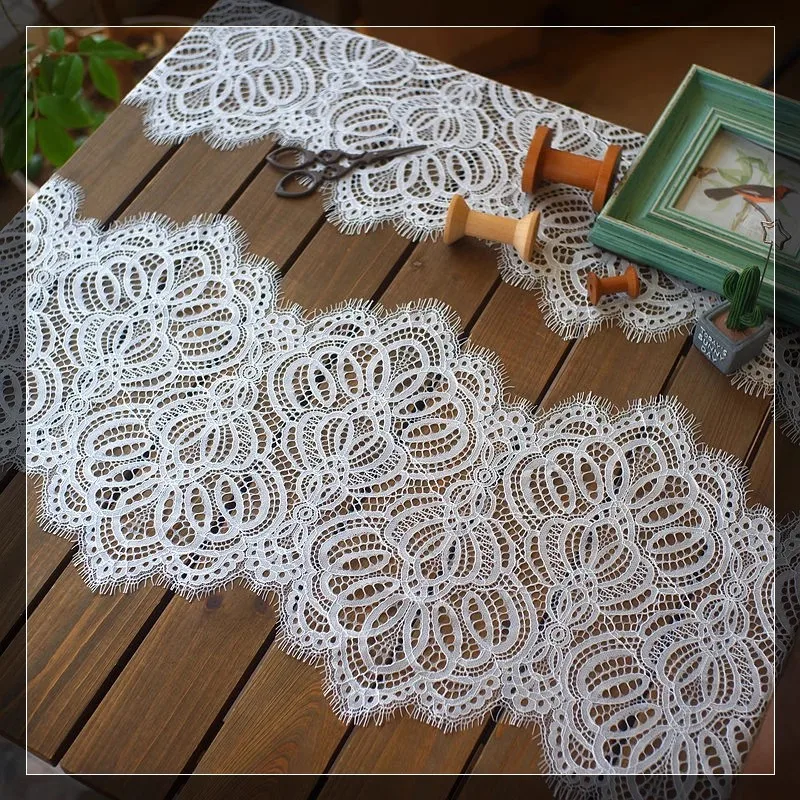Wide 23cm long 3m new European eyelash lace DIY clothing skirt sexy lingerie decorative lace fabric